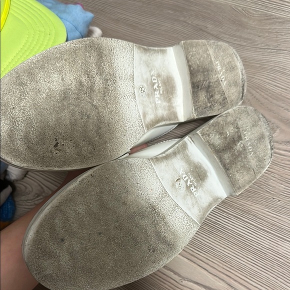 Prada Cream Slip-On Loafers - Picture 4 of 5